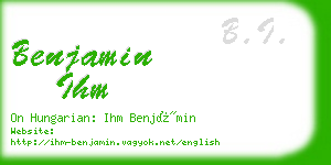 benjamin ihm business card